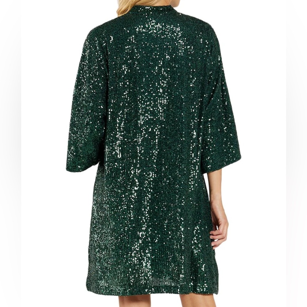 Jude Connally Delia Tunic Dress in Green Sequin - Picture 3 of 3